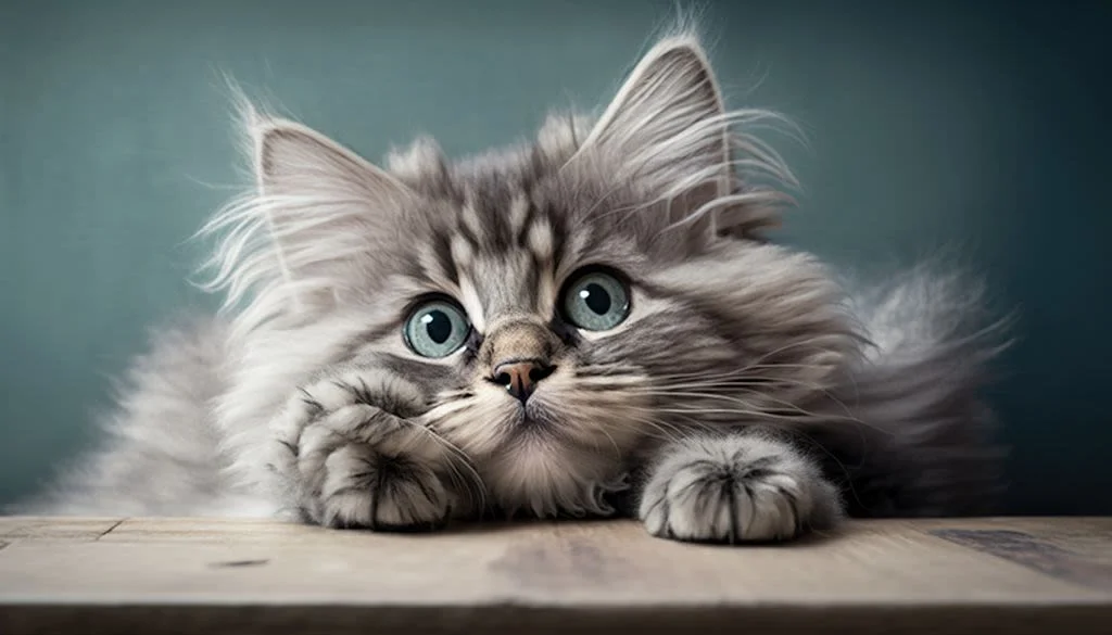 gatito siberiano de pelaje