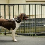 Perro münsterländer de perfil