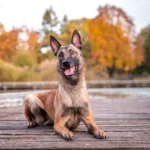 Pastor belga malinois descansando